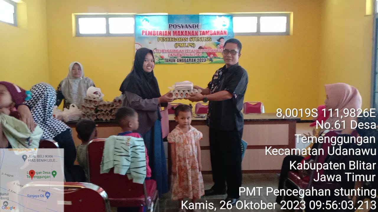 CEGAH STUNTING, PEMERINTAH DESA TEMENGGUNGAN BAGIKAN PMT UNTUK BALITA